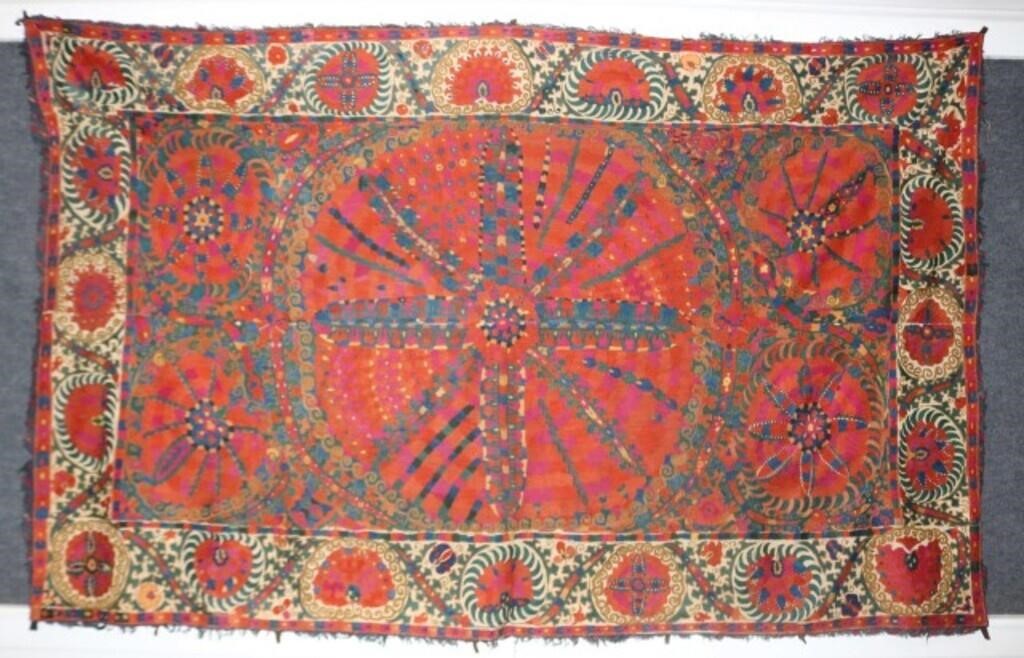 19th/Early 20th-Century Needlework Wall Hanging